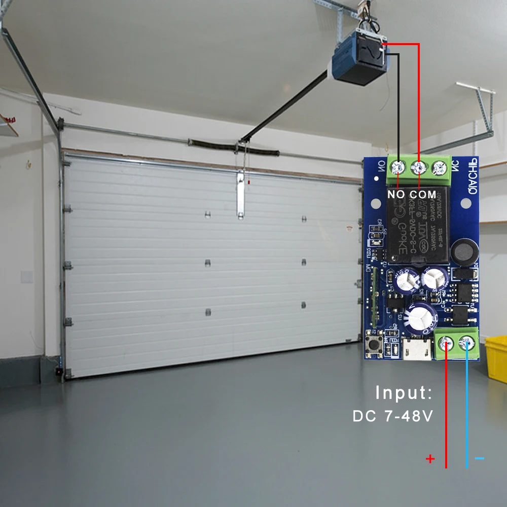 WiFi Smart switch 10A AC 0-250V USB 5V 1 CH 2.4G QIACHIP RC con eWelink app adatto per motori per tende porte da Garage luci a LED