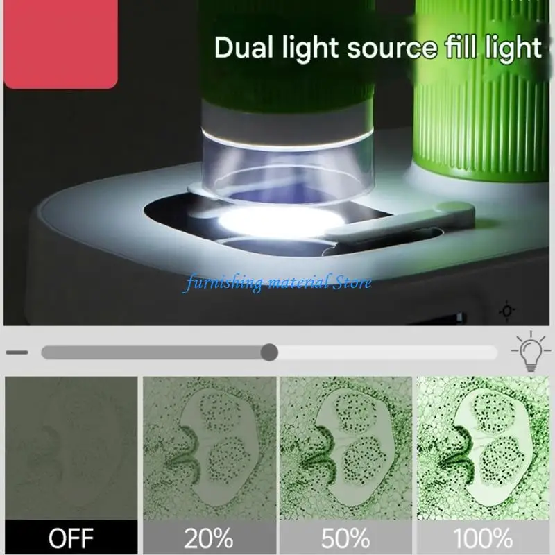 Y5GD 1000x Magnification Desktop & Handheld Magnifier with LED Lights for Kids