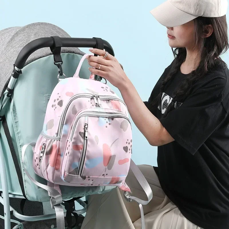 Baby Diaper Backpack Fashion Mummy Travel Stroller Bag Large Capacity Mother Bag Carrying Pregnant Baby Nappy Backpack Activity