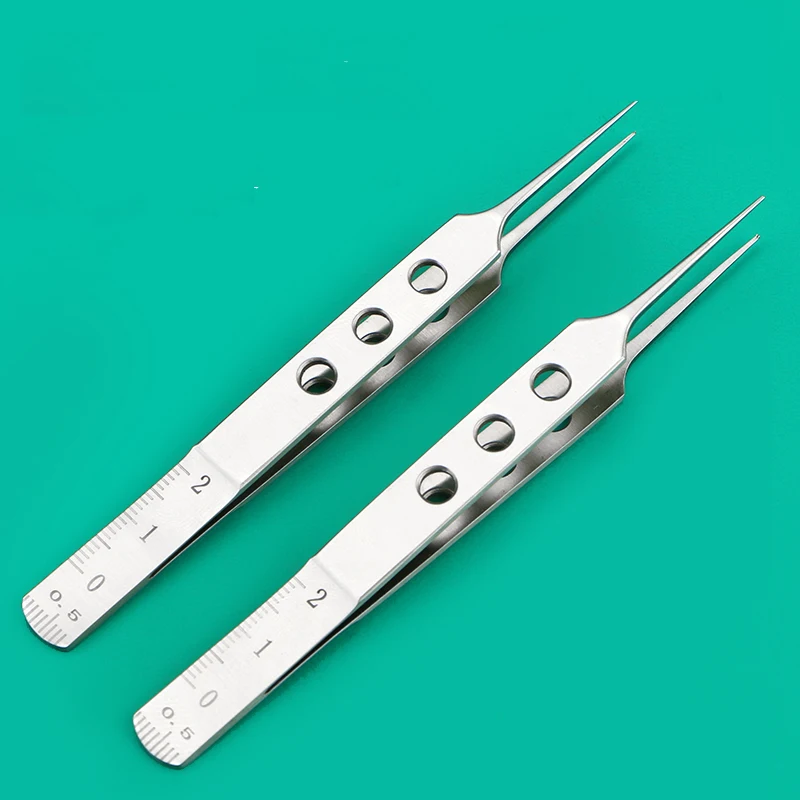 Pince microchirurgicale pour la propordouble légière, outils pour l'enrobage des graisses, l'élimination des fils, l'ophtalmologie avec pinces à dents crochetées