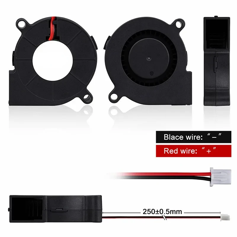 3D Printer Parts Fan 5015 12V/24V Sleeve Bearing Brushless for Reprap Prusa I3 DC Cooling Fan Turbo Fan 5015 with 30cm Line