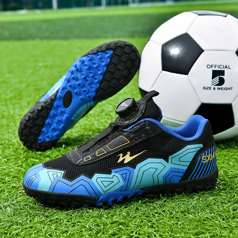Children's Football Shoes with Anti-Slip FT Cleats Teenage Training Soccer Shoes Durable Comfortable Footwear for Youth Players