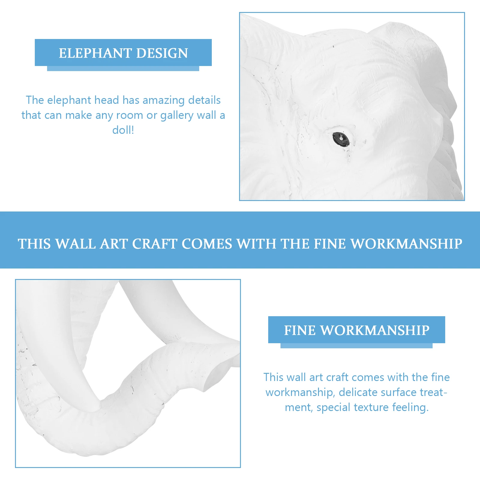 

Head Wall Decor Resin Sculpture Home African Bedroom Garden Kitchen Bathroom Large Figurine