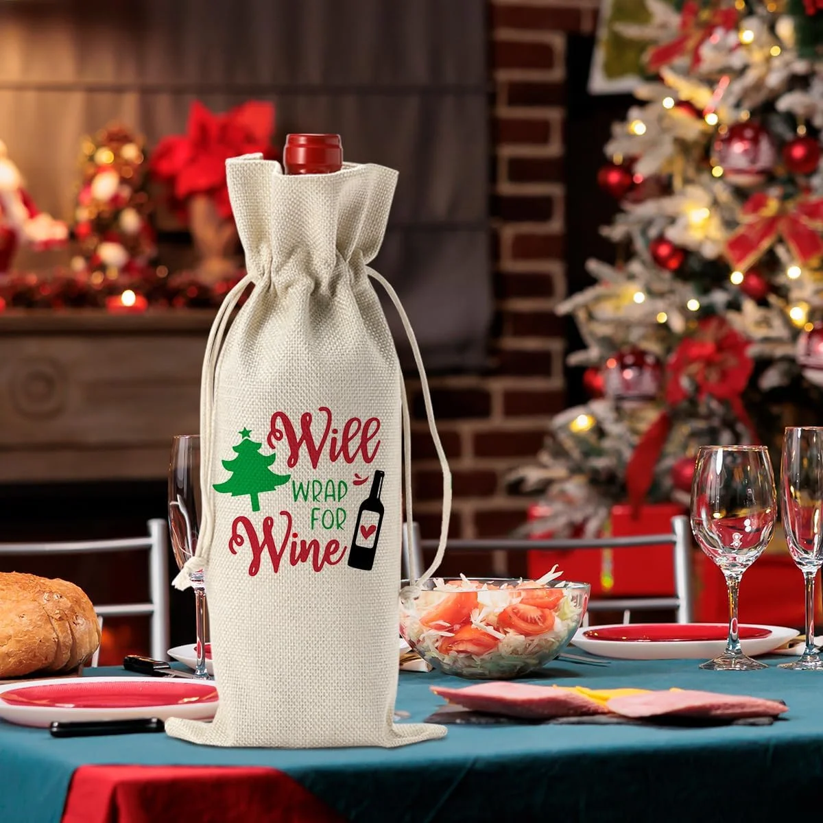 3Pcs Christmas Wine… - image