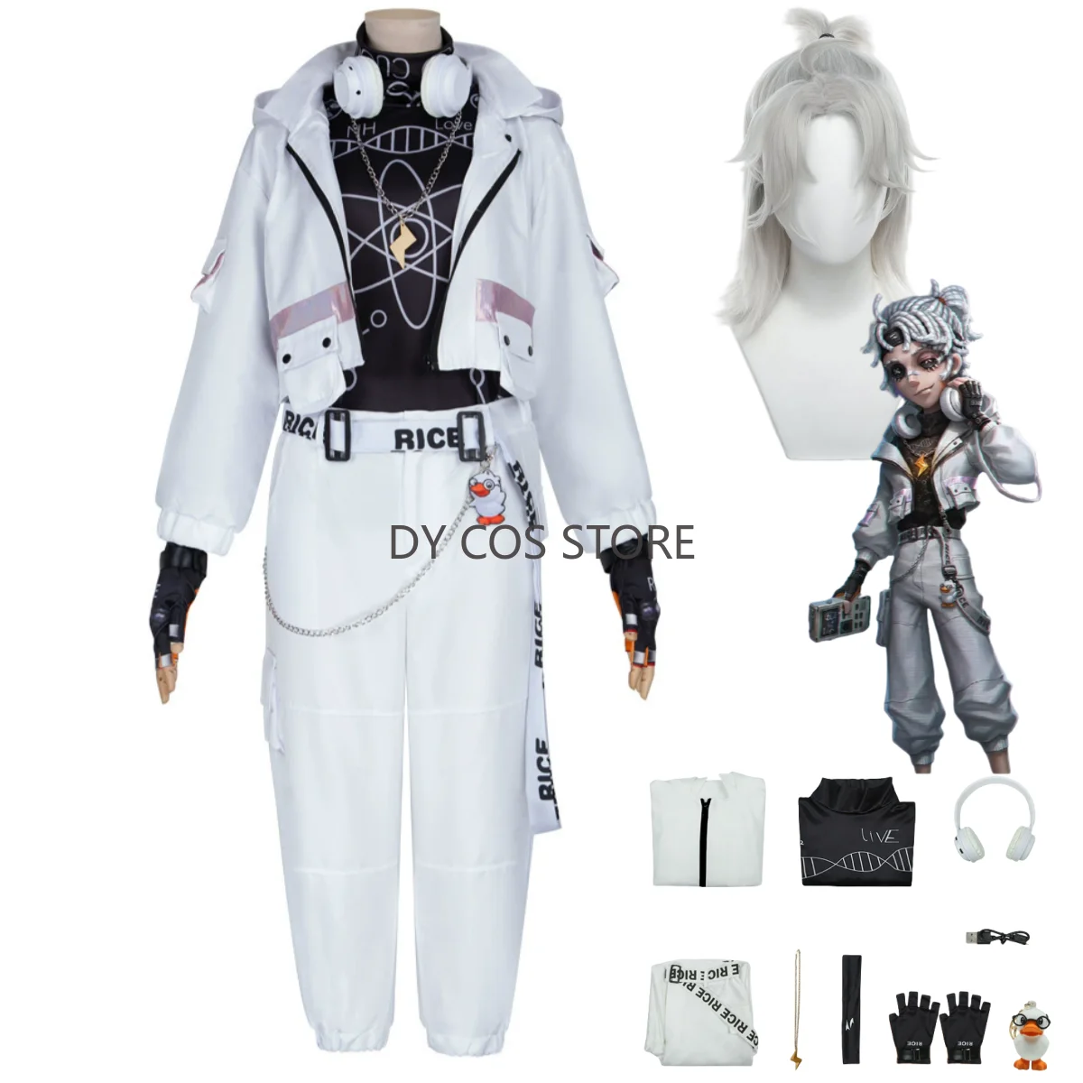 

Game Identity Ⅴ Luca Balsa Prisoner Cosplay Costume Survivors Esports Personal Style Uniform Coat Wig Man Woman Carnival Suit