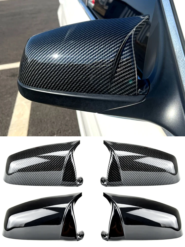 

Side Wing Rearview Mirror Cover Cap For BMW 5 6 7 Series E60 E61 E63 E64 F01 F02-F04 F06 F07 F10 F11 F12 F13 Carbon Fiber Black