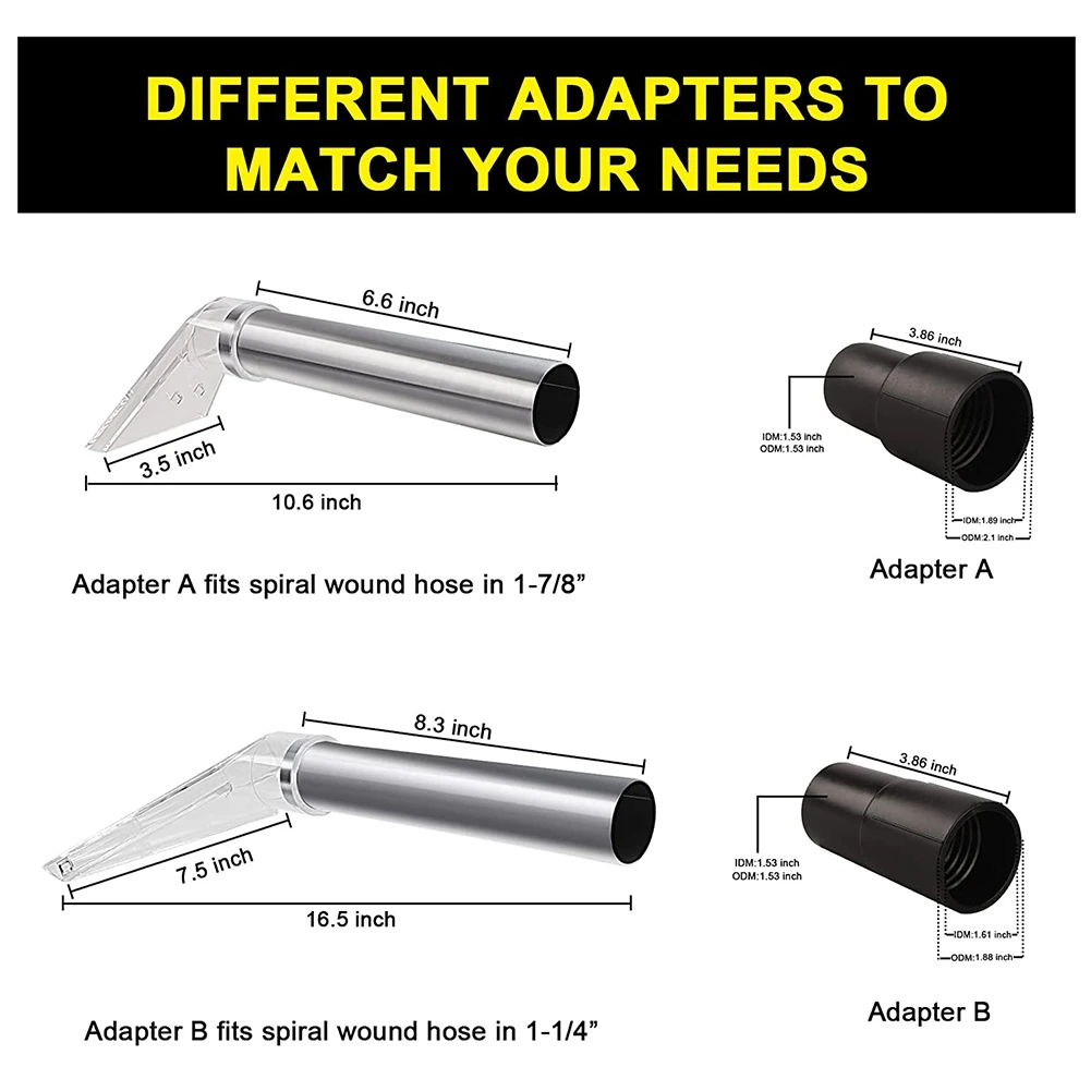 A02V-Carpet Vac Extractor مرفق-أداة تنظيف فراغ المفروشات الواضحة تفاصيل السيارة تحويل Shop Vac إلى مستخرج أ