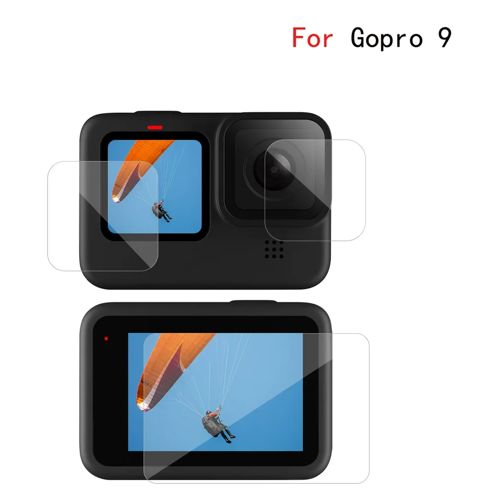 3PCS/6Pcs For GoPro Hero 9 Black Tempered Glass Screen Protector Protective Film Protection for Gopro 9 Camera Accessories
