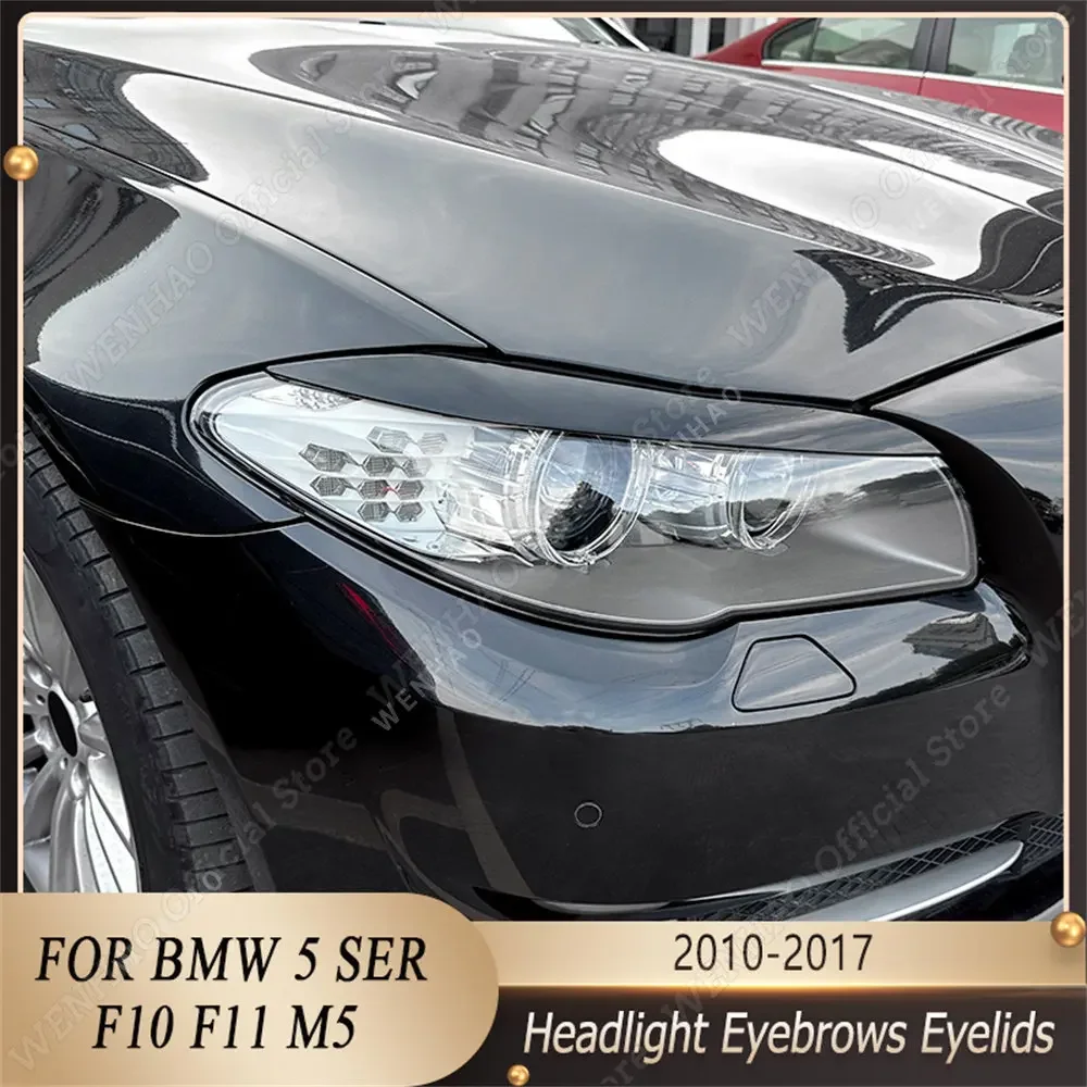 

2 шт. ABS глянцевые фары для бровей для BMW F10 F11 5 серии 520i 520d 523i 525d 525i 530i 530d M550i M5 2011-2017