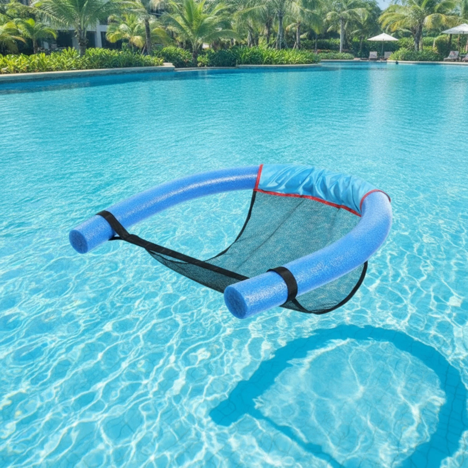 Water Floating Chair with Mesh Seat High-Density Pool Flotation Device with Mesh Seat Furniture Solid-Core for Adults, Vacation