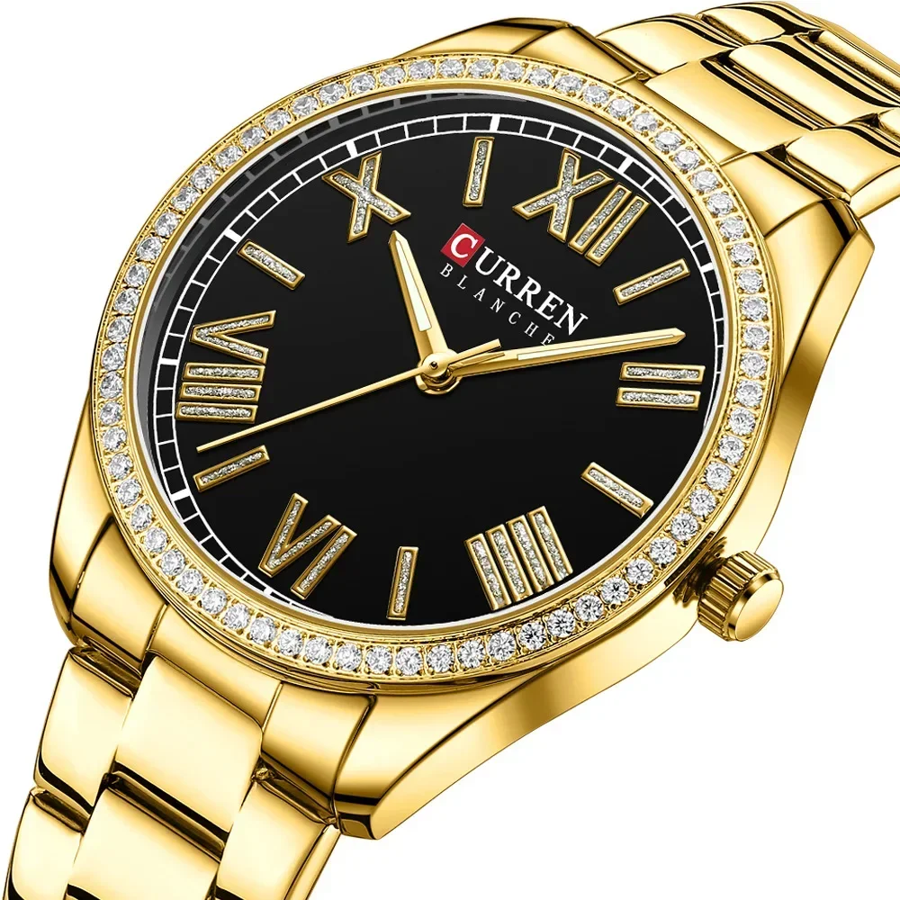 Curren 9088 Ladies Watch Fashion Quartz Casual Steel Band Watch Ladies Watch 30m Waterproof