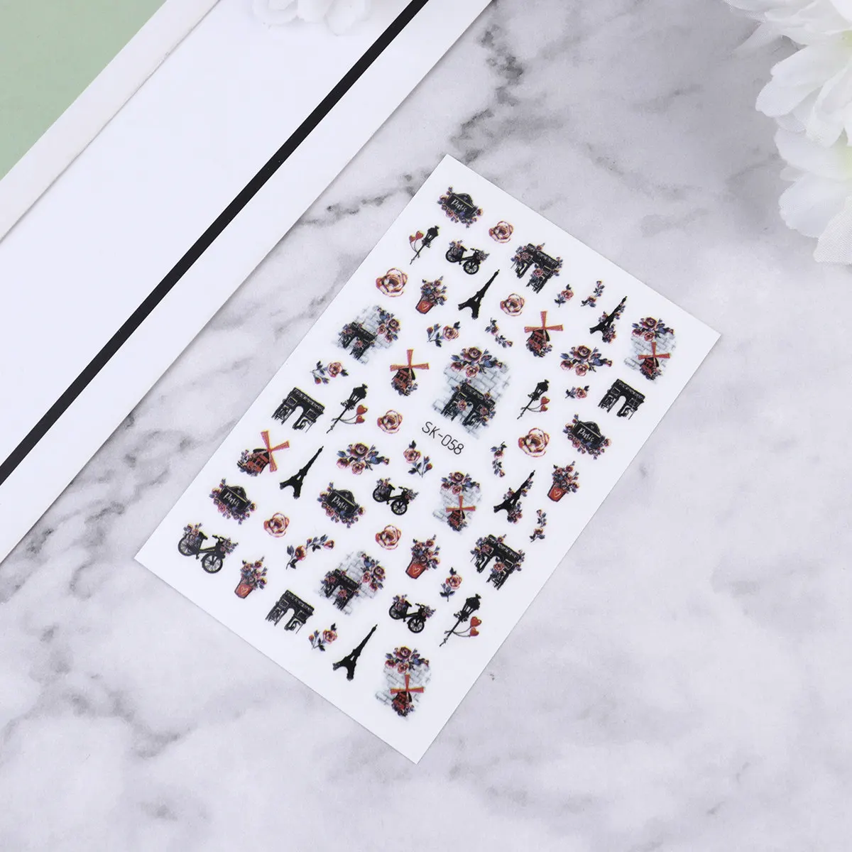 

10 Sheets Nail Decorations Cartoon Stickers for Cute Aesthetic Fingernail Decals Kit