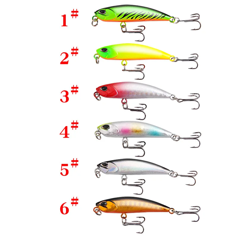 Lure Japanese Minnow Submersed Juvenile Fish Fishing Simulated Plastic Hard Bait Fake 5cm 5g Bass Predatory Bait Metal Jig Head