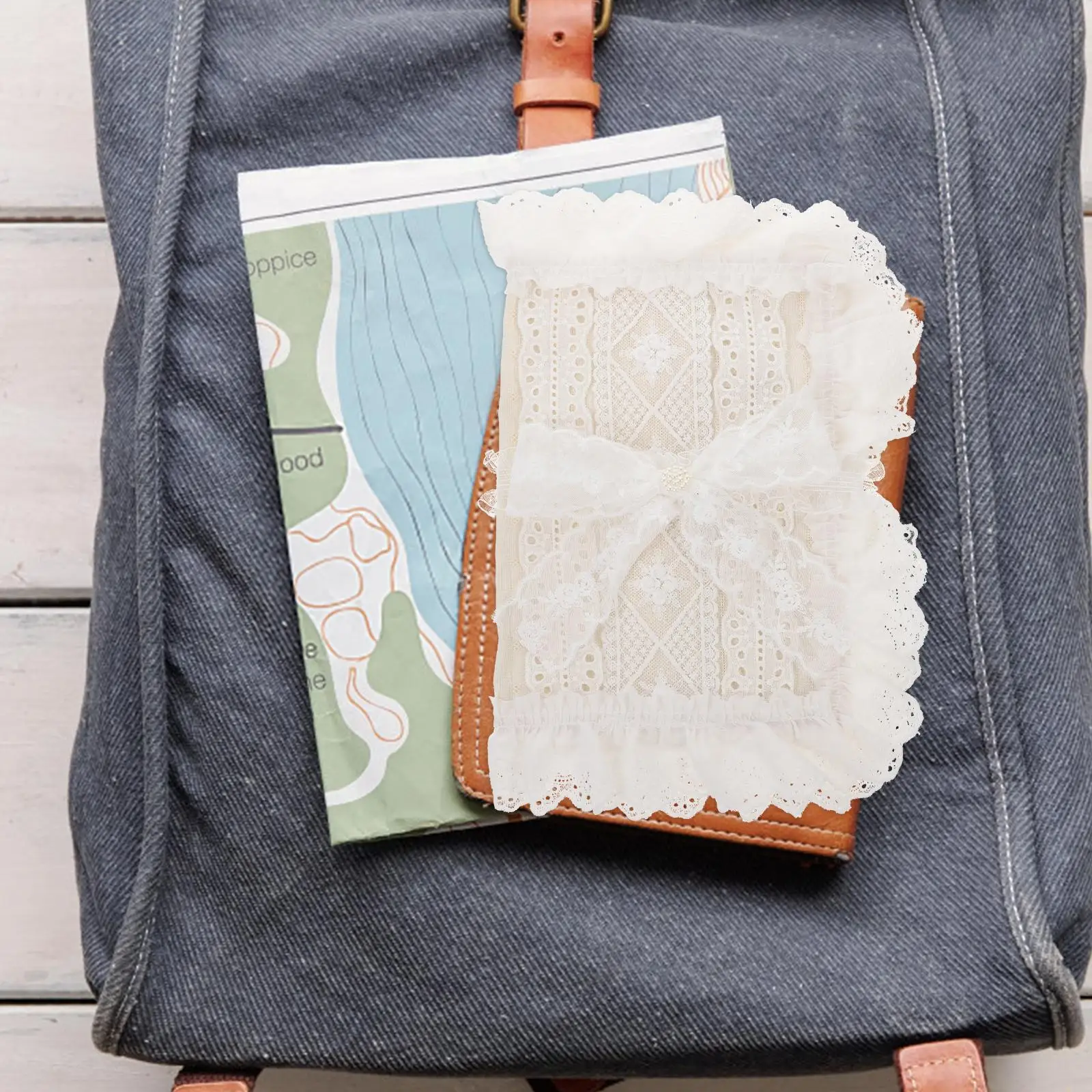 Sampul Buku Kreatif Pelindung Lengan Buatan Tangan Antik Penutup Kain Dapat Digunakan Kembali untuk Siswa Dekorasi Bergaya Pelindung Novel Kompak