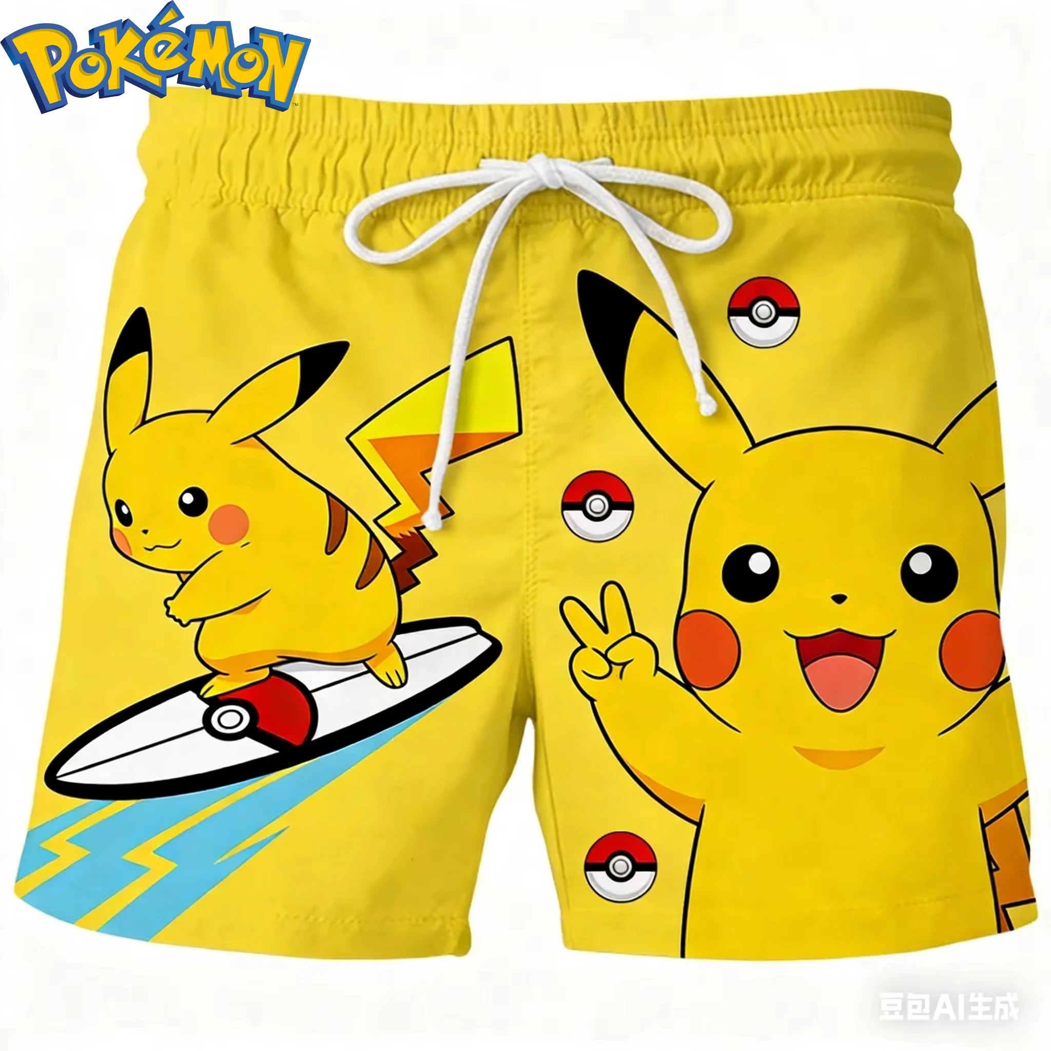 novos-calcoes-de-banho-de-verao-2026-pokemon-pikachu-surfing-sem-bolso-calcoes-de-praia-de-secagem-rapida-para-criancas-e-adultos-moda-praia-anime