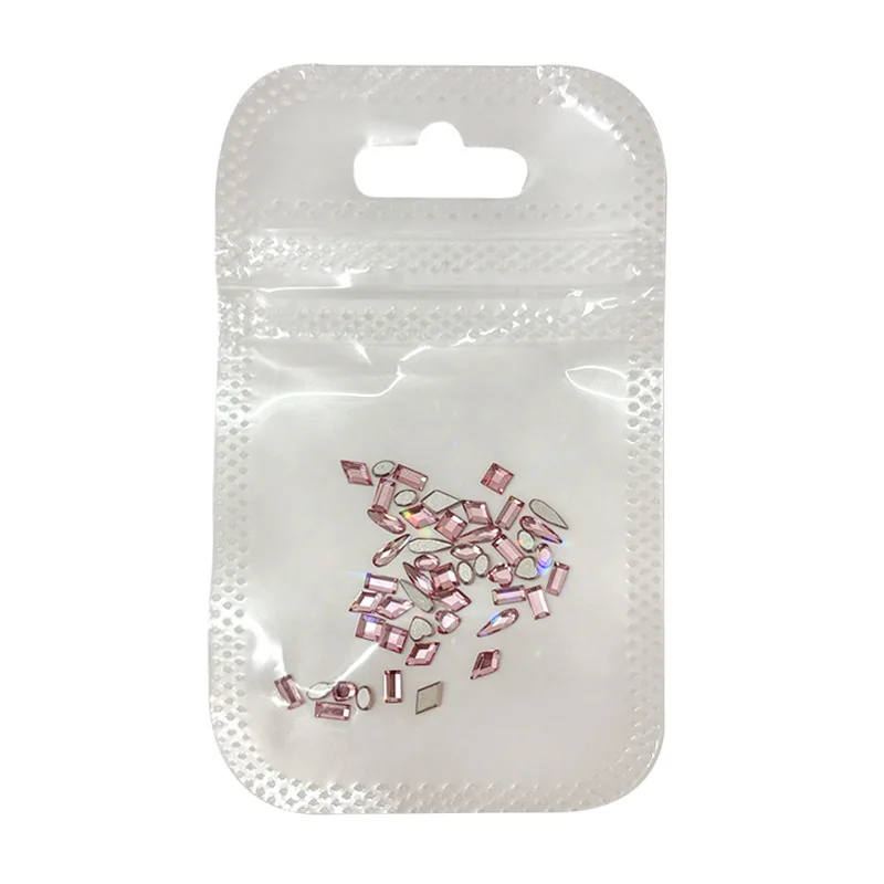 50 SZT. K9 Błyszczące Płaskie Cyrkonie do Paznokci Kryształowe Diamenty Części Akcesoria do Dekoracji Paznokci Materiały do Manicure