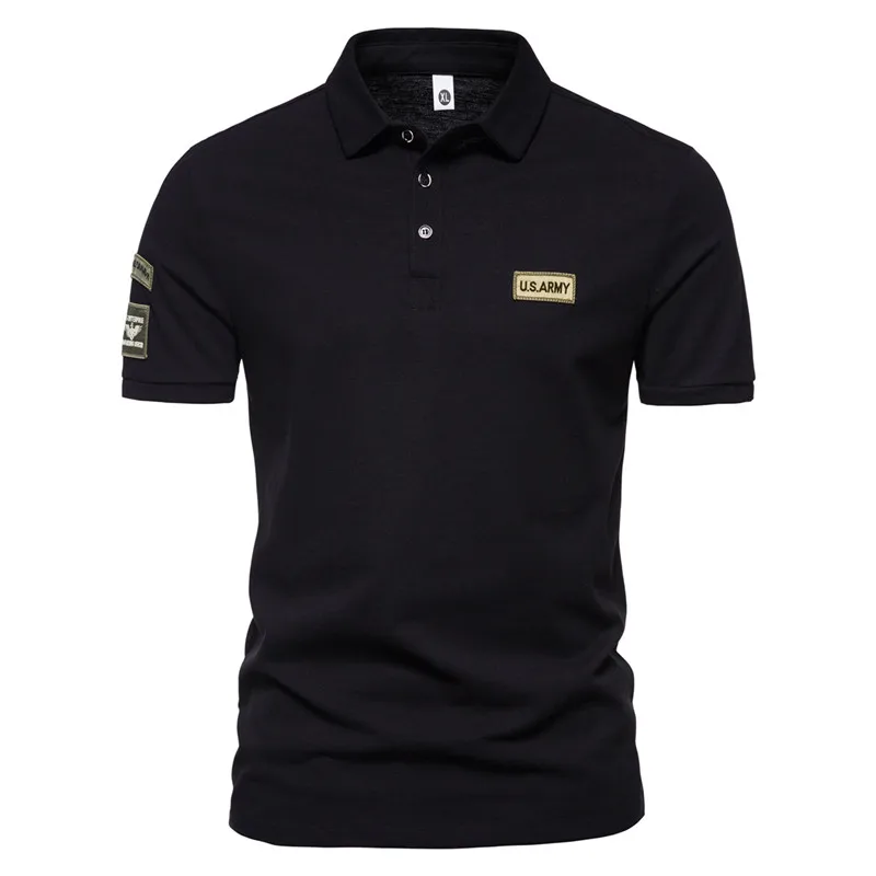 New Summer Men Short Sleeve Polo T-shirts Loose Embroidered Polo Shirt Sport Lapel Quick-dry Top