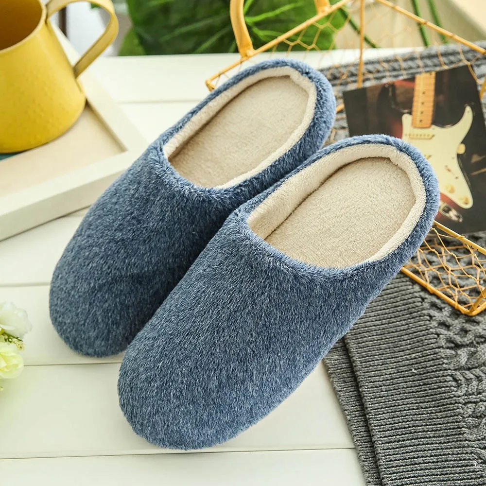 Womens Comfortable Soft Home Winter Slippers Lightweight Slip Floor Warm Bedroom Women\'s Slipper Female Plain Household Slippers