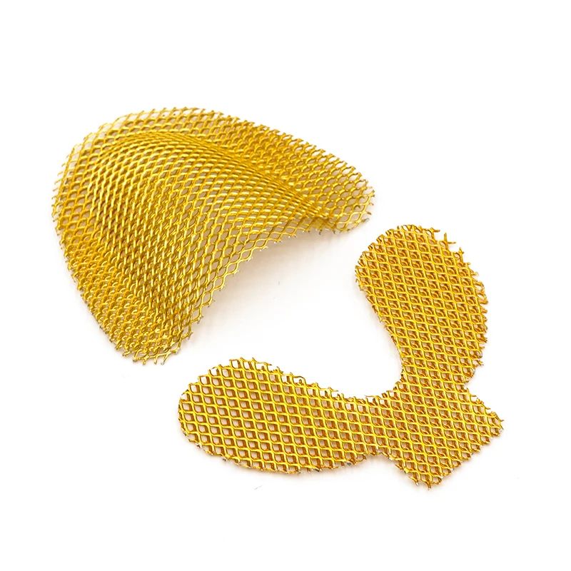 10pcs Dental Impression Metal Net Tray Upper/Lower Teeth Denture Material Metal Palatal Reinforcement Mesh For Strengthen