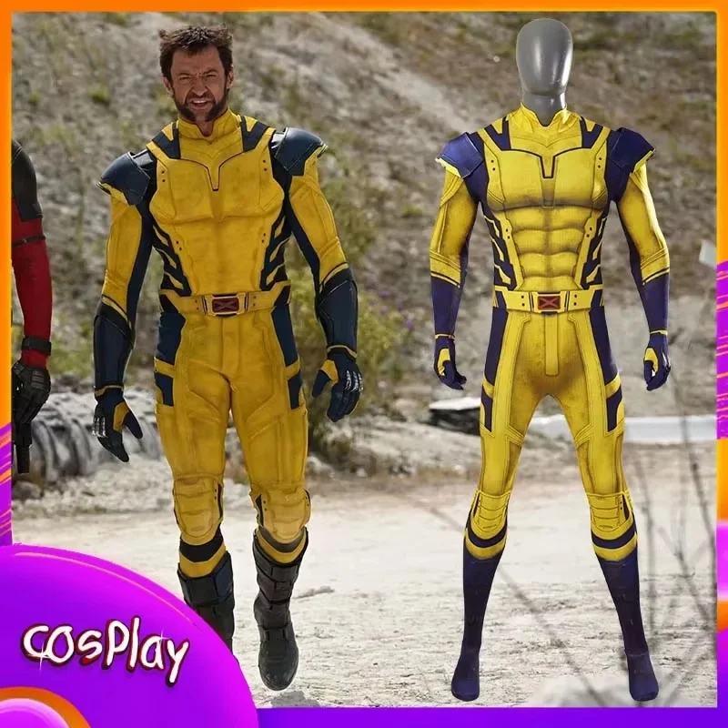 

Wolverine Logan Cosplay Costume James Howlett Superhero Men's Jumpsuit Halloween Comic-con Props Bodysuit Cos Clothing Gift