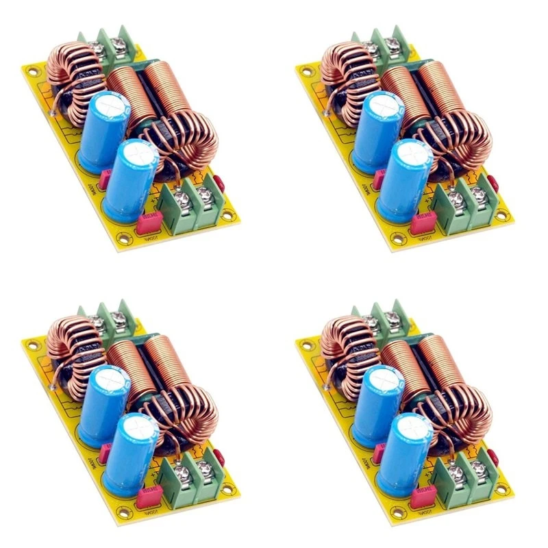 A46U 4X 20A DC LC Filter EMI Electromagnetic Interference Filter Emc Fcc High Frequency Power Filtering For 12V 24V 48V Car