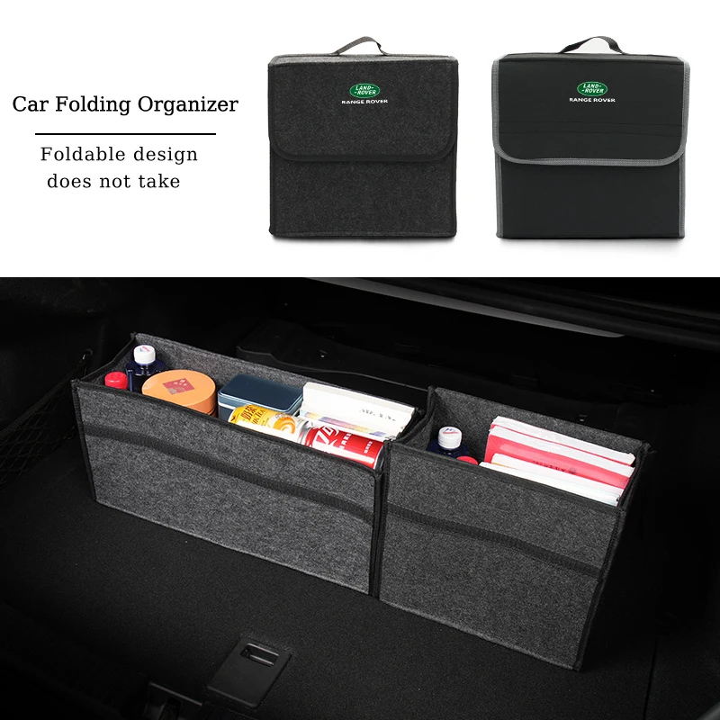 Car Trunk Organizer Folding Anti Slip Compartment Boot Storage Bag For Land Rover Freelander L2 Rover Evoque 3 4 Discovery L319