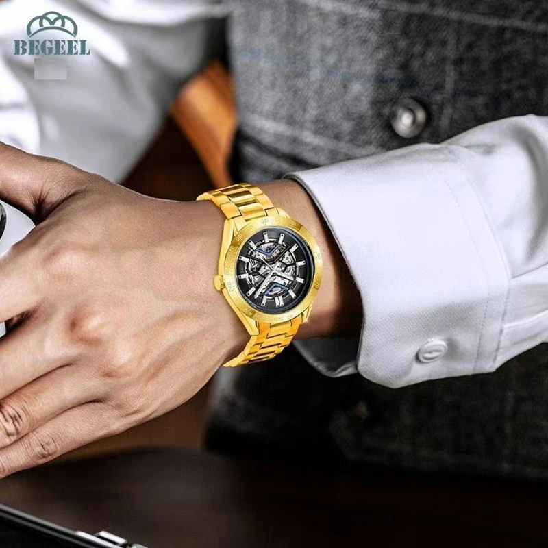 ساعات ميكانيكية للرجال من BEGEEL، ساعات آلية أوتوماتيكية بالكامل، ساعات ميكانيكية للرجال، ساعات ميكانيكية للرجال