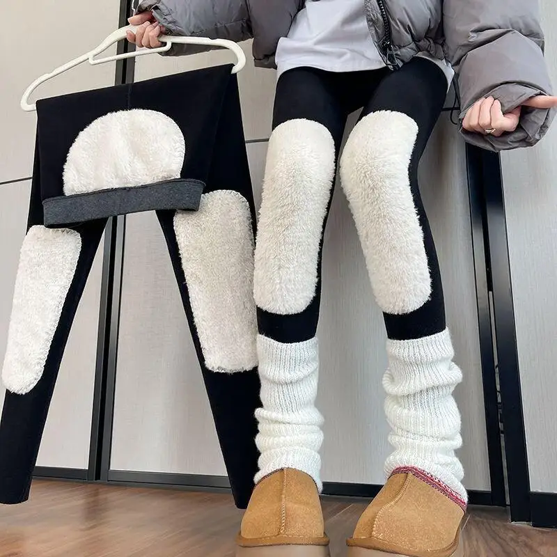 

Зимние женские брюки, новая модель, утепленные флисом, с подкладкой на коленях, сохраняющие тепло, устойчивые к холоду, утягивающие, на хлопковой подкладке, леггинсы.