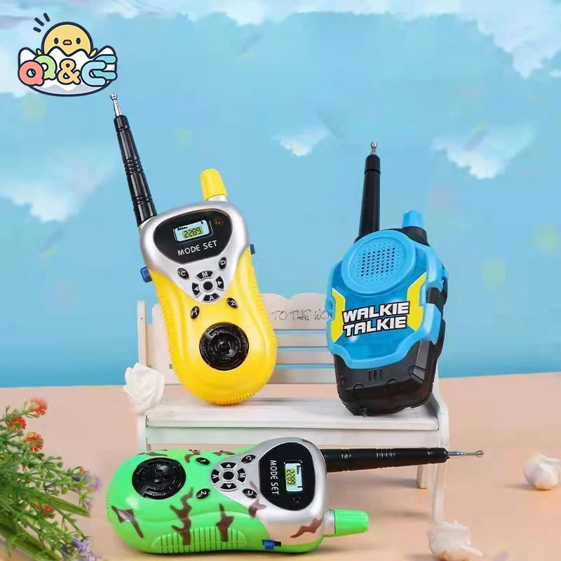 Mini walkie-talkies portátiles para niños, Radio bidireccional de mano, interfono para exteriores, 2 piezas, 50M