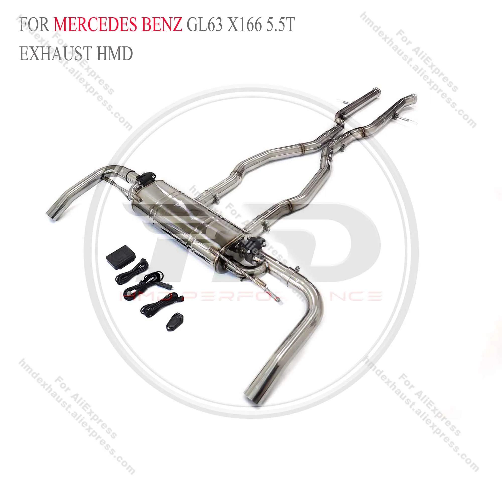 HMD Exhaust System Performance Catback for Mercedes Benz GL63 X166 5.5T Muffler With Electronic Valve