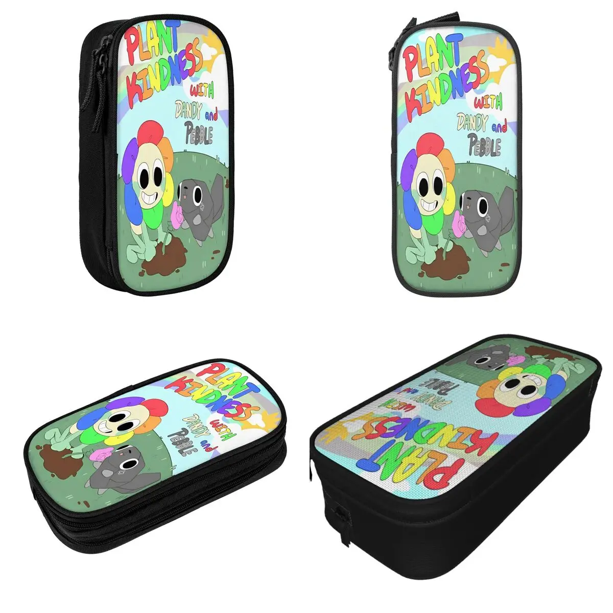 Dandy's World Game Pencil Cases Plant Kindness Pen Box Pencil Bags Kids Big Capacity Office Zipper Pencilcases