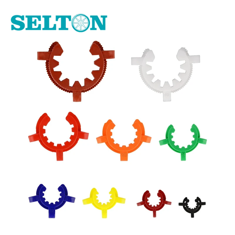 Lab plastikowy 9 pcs Keck Clamp10/12/14/19/24/29/34/40/45mm do szkła standardowy stożkowy interfejs klips szlifowany
