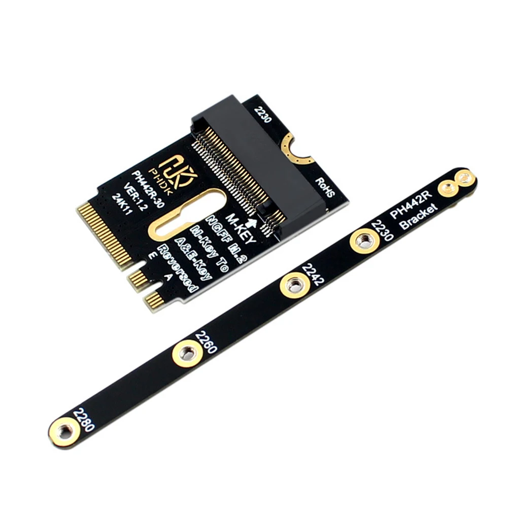 

NGFF A+E-Key Male to NVME M-key Female Extension PCI-E 4.0 Адаптер M2 WIFI Интерфейс для 2230 2242 2260 2280 NVME SSD