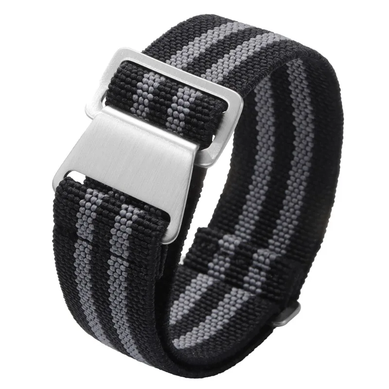 18mm 20mm 22mm Französische Truppen Fallschirm Armbänder Elastisches Nylon Geflochtenes Uhrenarmband Universal Herren Damen Armband Weicher Sportarmband