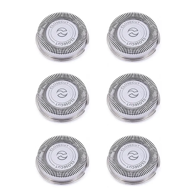 Paquete de 6 cabezales de repuesto SH30 para afeitadoras Philips Norelco Series 3000, 2000, 1000 y S738, con cuchillas afiladas duraderas N02R