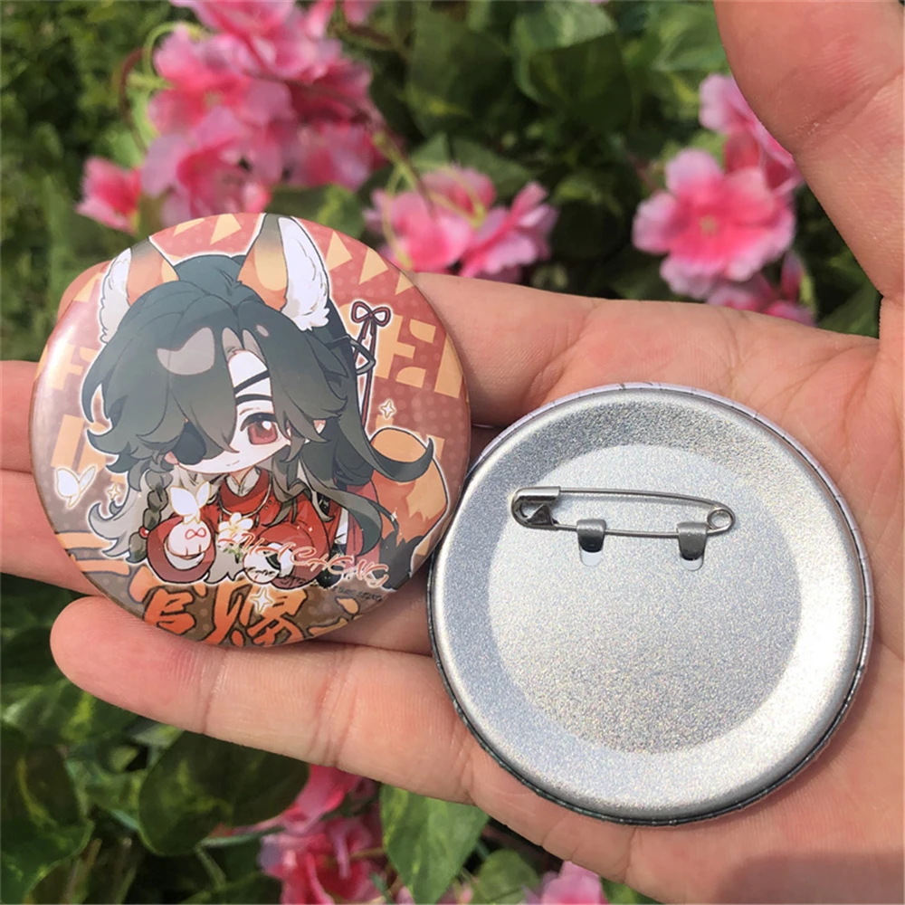 Game Heavenly God blesses the people Hua Cheng Cosplay Badge Pin SPTE Tinplate Brooch Prop ﻿