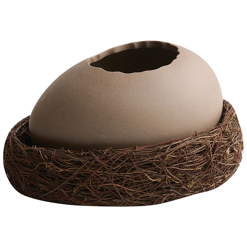 

ABAH-Eggshell Modeling Bowl Steamed Egg Dessert Ostrich Egg-Shaped Yogurt Bowl Special Restaurant Tableware