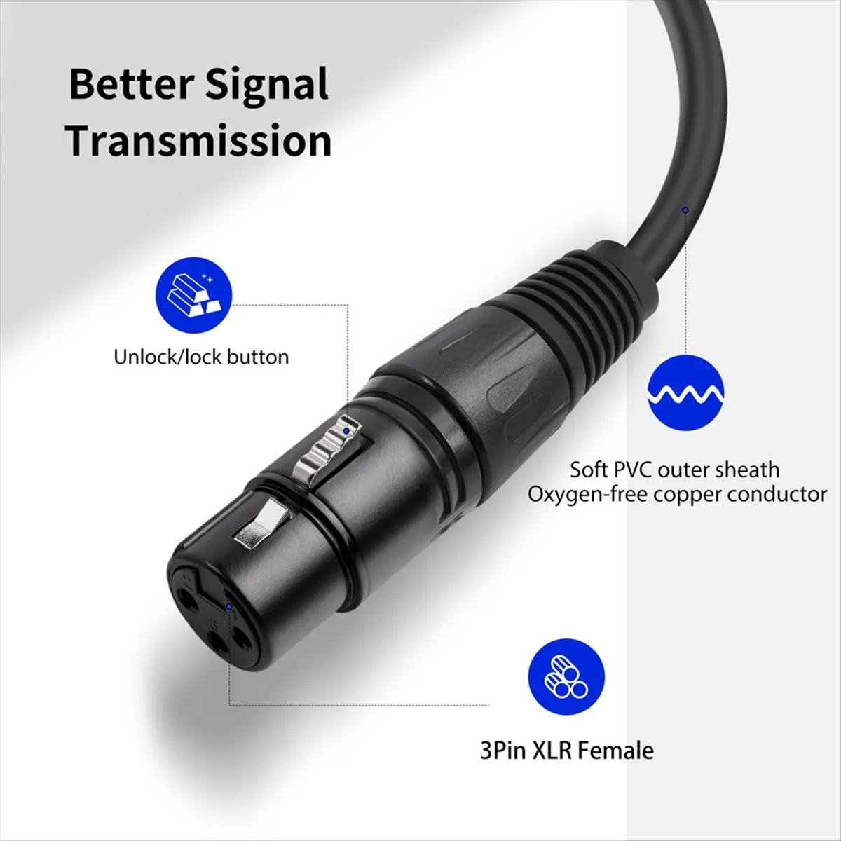 dt2228-mon2-パックxlrパススルーケーブル、ステージボックス3ピンdタイプxlrメス-オス（パッチパネル、フロアボックス用）