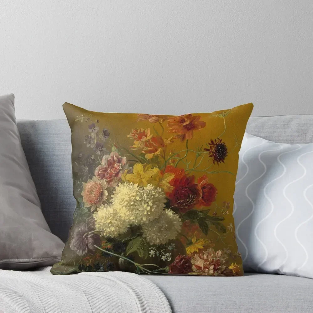 

George Jacobus Johannes van Os Still Life with Flowers Throw Pillow Cushions For Children Christmas Pillows pillow