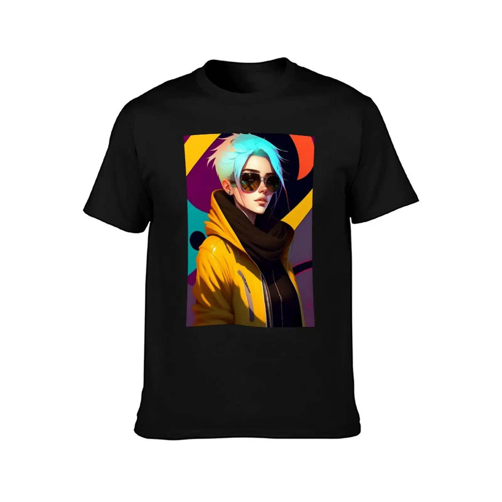 القوطية مثير أنيمي فتاة Stablediffusion Ai الفن الخيال لطيف Steampunk فتاة Midjourney أنيمي شخصيات Cyberpunk مانغا كا تي شيرت