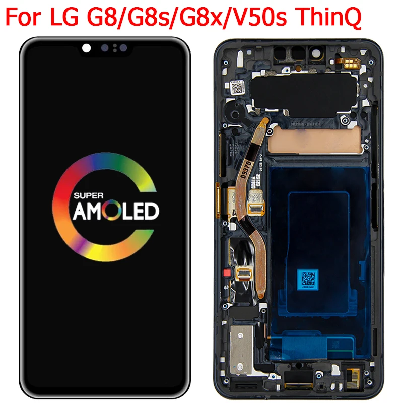 

Original V50s ThinQ LCD For LG G8 G8s G8x LCD Display Screen With Frame G8 G820 G8S G810 G8X G850 V50S V510 Display Touch Screen