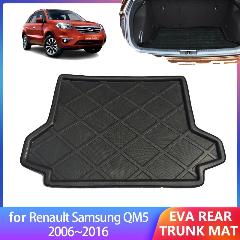 Rear Trunk Mat For Renault Samsung QM5 2012 Koleos 2008 2005~2015 Accessories Waterproof Floor Tray Boot Liner Carpet Protective