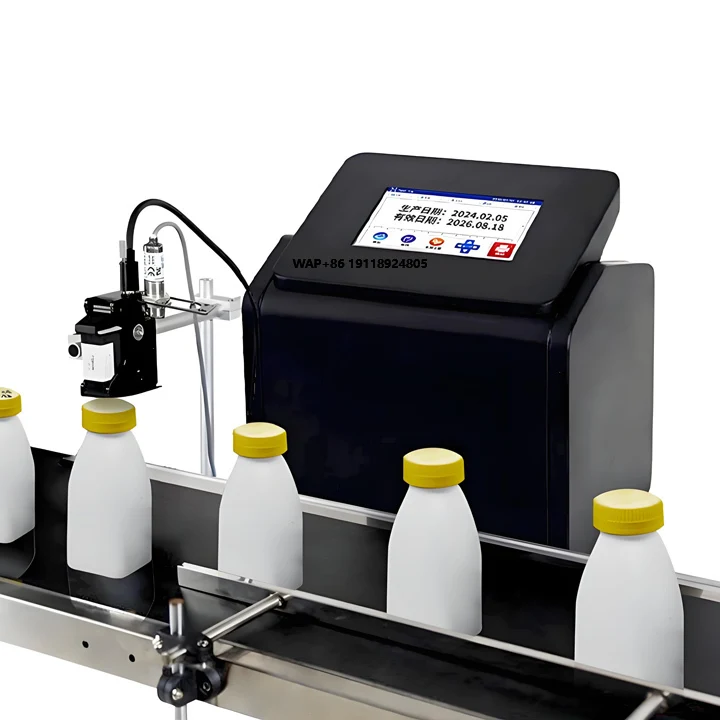 Hot Sale Automatic Inkjet Printer 13.2mm Long-Distance Online Coding Machine Resolution 600dpi Fast Dry for Tube Printing