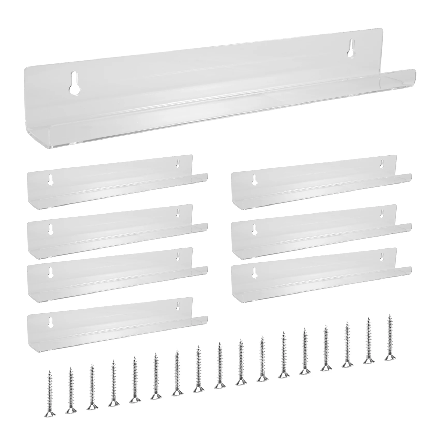 BUONO supporto per registrazioni da parete, confezione da 8 ripiani per dischi in vinile, supporto per album in acrilico, visualizzazione dell'ascolto/libro quotidiano del tuo LP