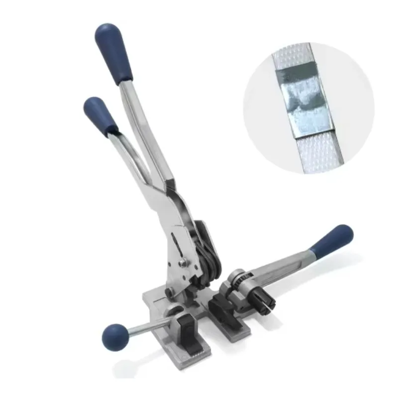 ST13 Manual Three-in-one Handheld Manual Packaging Strapping Tool for PP Strap Tensioning Clipping Buckles and Cutting Tool view 4
