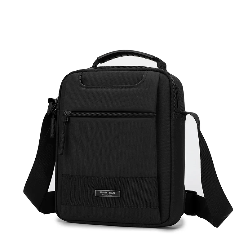 

Men's shoulder bag, small cross backpack with adjustable strap, suitable for travel, hiking, cycling, portable single strap - Bl