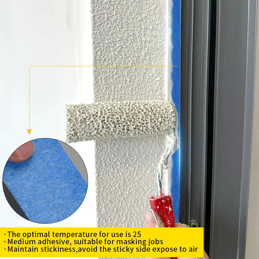 8 rotoli di nastro blu per pittori, 2 cm x 20 metri, materiale cartaceo, con supporto adesivo, per casa, ufficio, scuola, arte fai da te, artigianato e