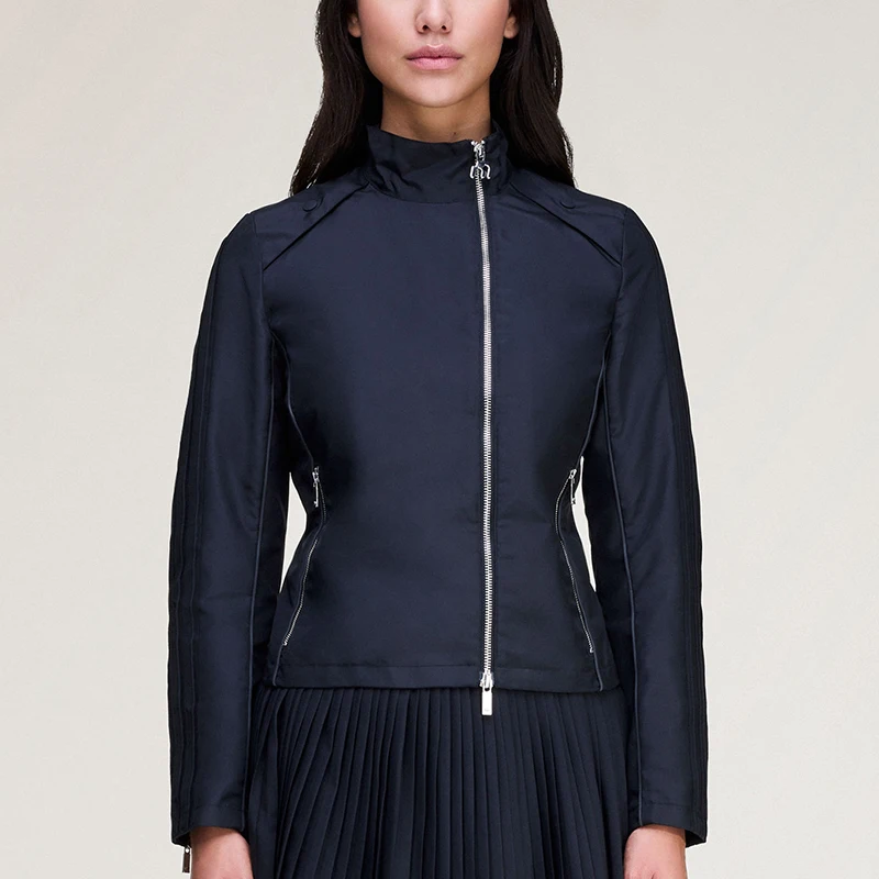 Adidas genuine clover new women's dark blue travel jacket jacket KA2734