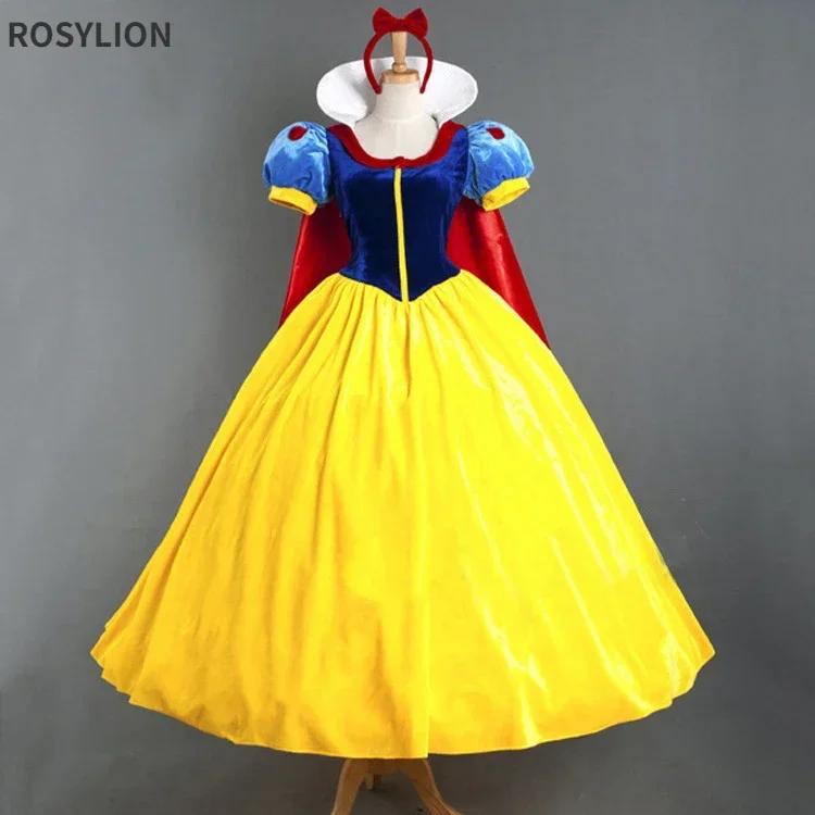 

Girls Halloween Adult Snow White Princess Dress Set Cosplay Costume Cape Dress Set Performance Wear Party Ball Gown Dresses 4xl
