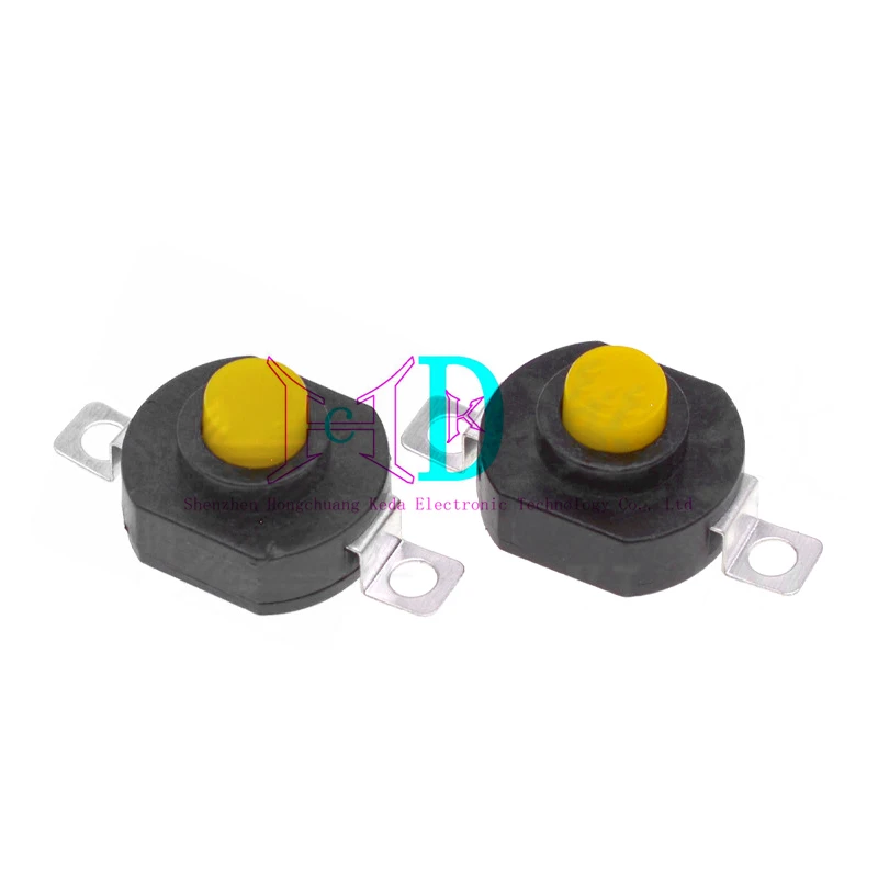 10pcs Button switch 14 * 12MM strong light flashlight micro button switch 1412-KD bent foot self-locking one on one off